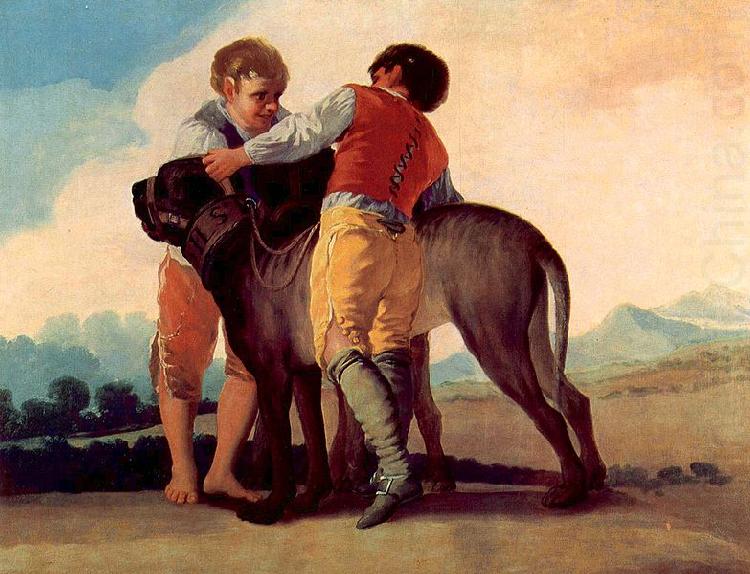 Francisco de Goya Knaben mit Bluthunden china oil painting image
